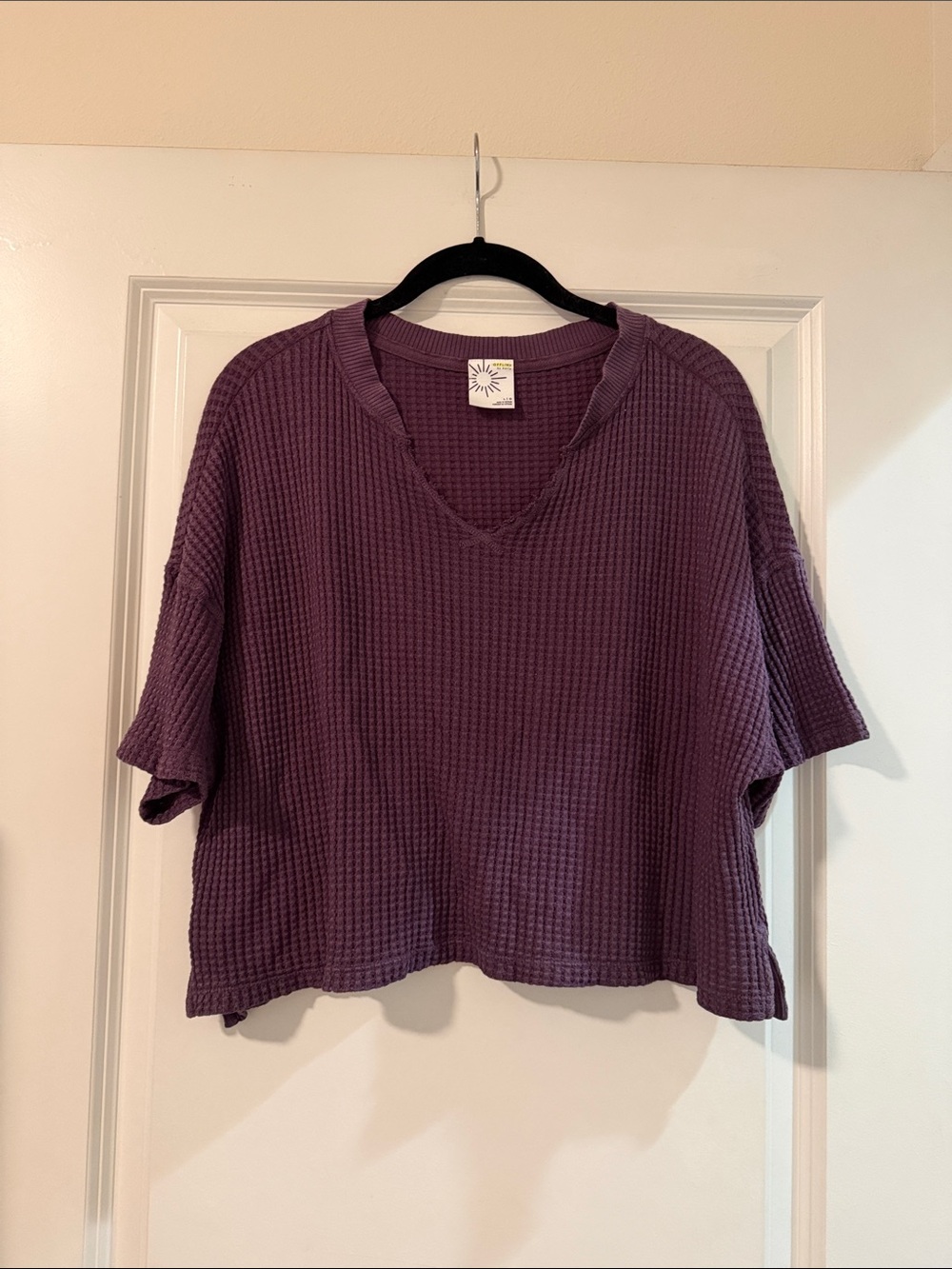 OFFLINE by aerie "Wow! Waffle Notch Neck T-Shirt"